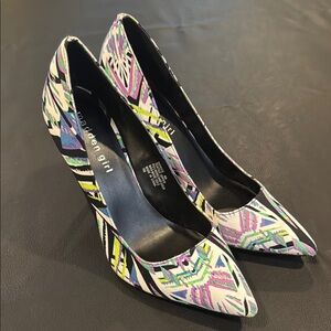 Madden Girl OHNICE Multicolor Geometric Pump Shoes Women's US SIZE 8M